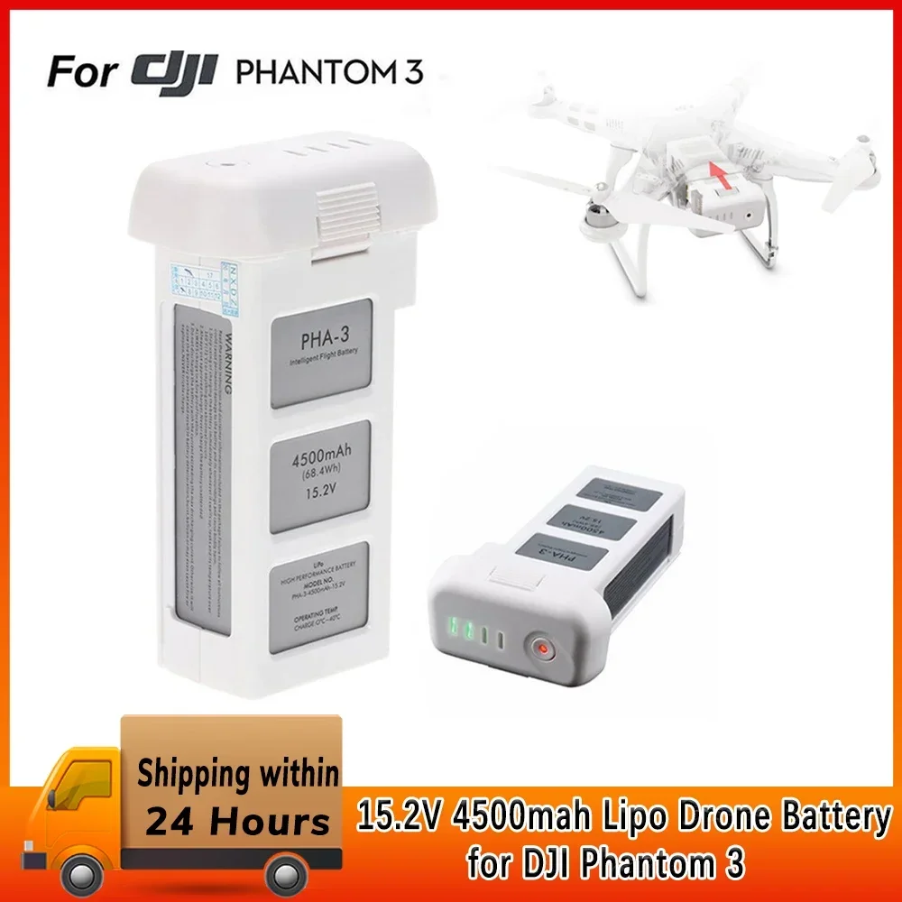Compatibile Dji Phantom 3 Capacità Batteria 4500Mah Per Dji Phantom Serie 3 Accessori Batteria Drone Tempo Di Volo 24 Minuti