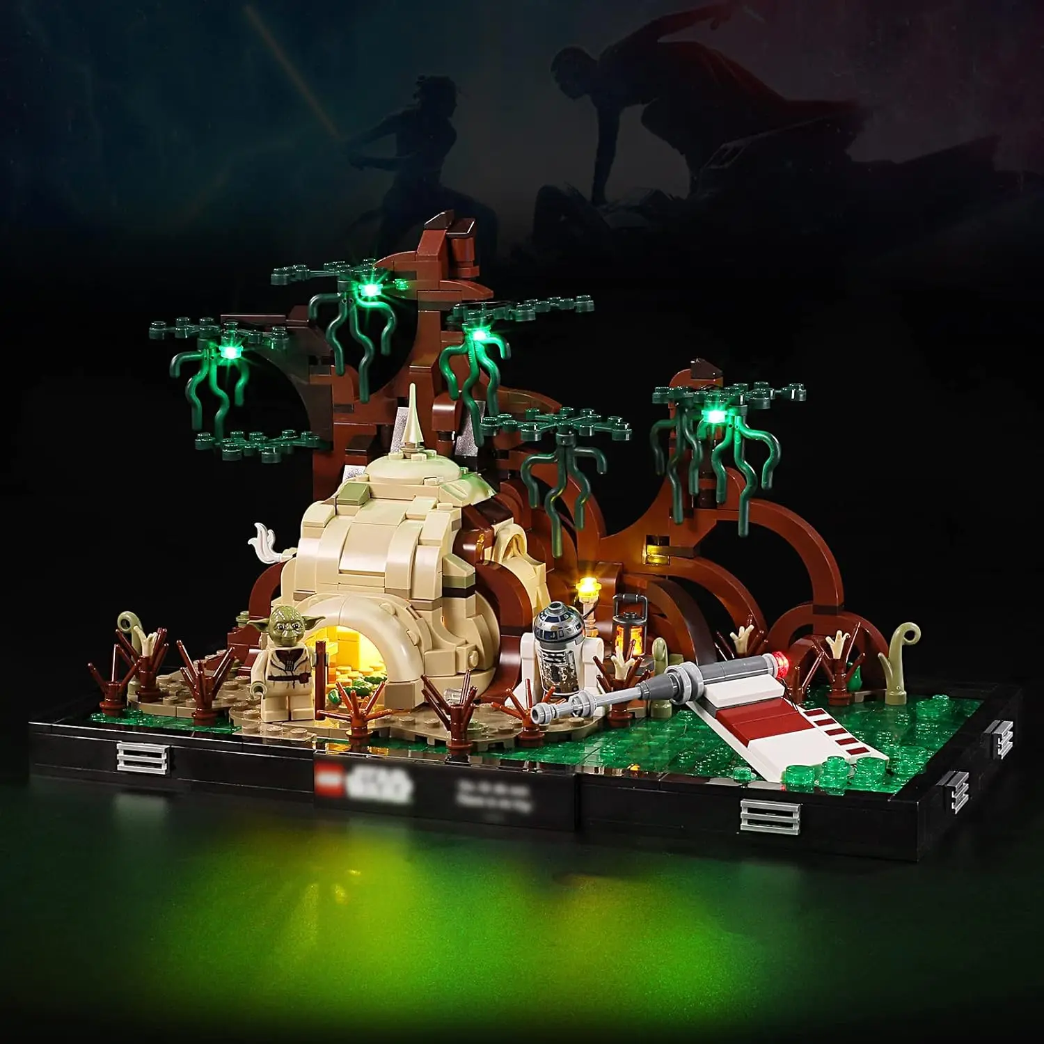 Hprosper Led Lights Per Il 75330 Daobah Jedi Training Diorama Lampada Decorativa Con Scatola Batteria (Non Includere Blocchi Lego)