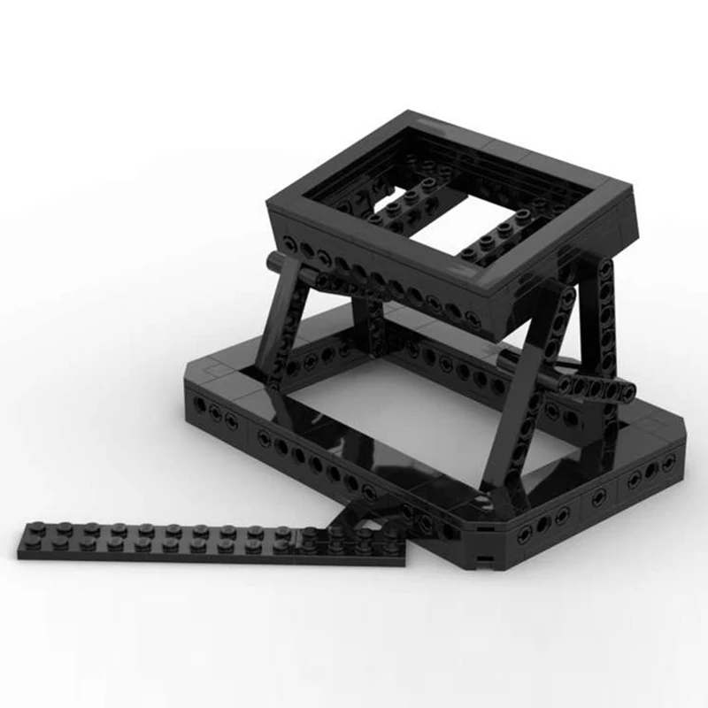 119 Pezzi Huazhi Building Blocks Moc-110394 10300 Back To The Future Time Machine Custom Stand Made In China