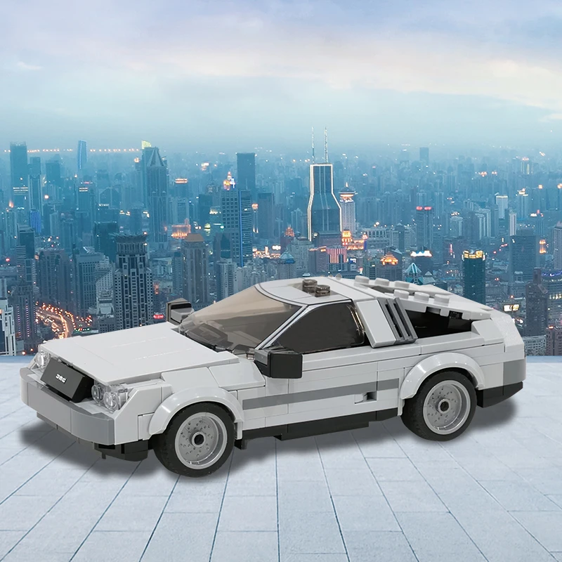 Gobricks Delorean Dmc-12 Car Set Model Building Block Back To The Future Time Machine Car Bricks Toy For Boys Girls Birthday Toy