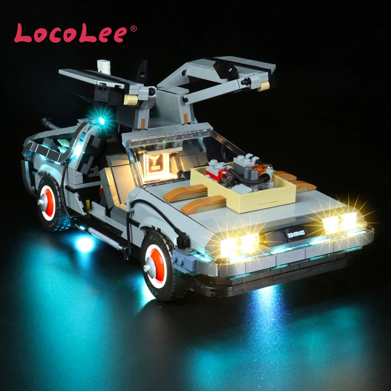 Locolee Led Light Set Per Il 10300 Creator Delorean Back To The Future Time Machine Car Model Building Blocks Toy Only Lighting Kit