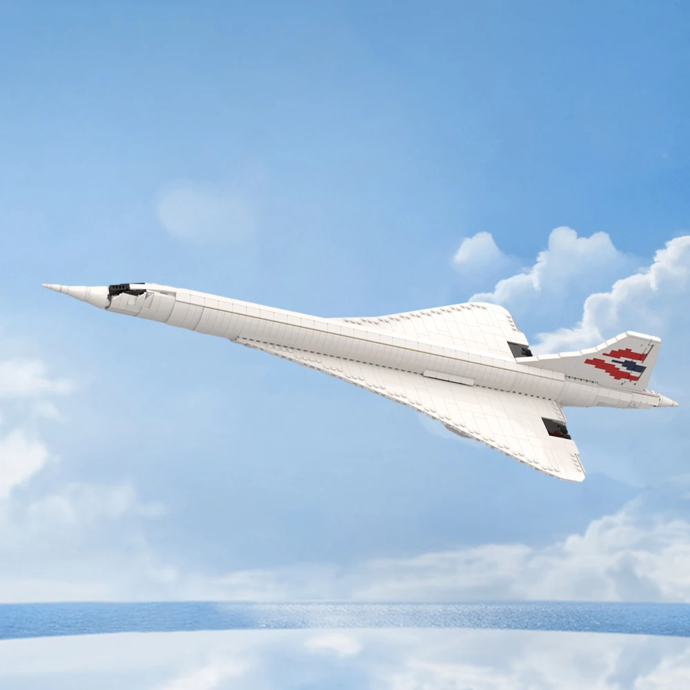 Moc Concorde Model Building Blocks Mattoni Concord Aircraft Supersonic Airliner Francia Airplane Toys Per Regalo Di Natale