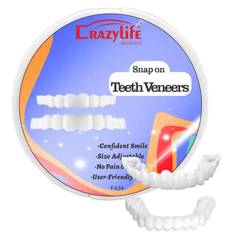Impiallacciature Per Denti Set Di Copertura Per Denti Dentiere Impiallacciature Dentali Snap On Cover The Teeth Dente Finto Sorriso Di Fiducia Istanta