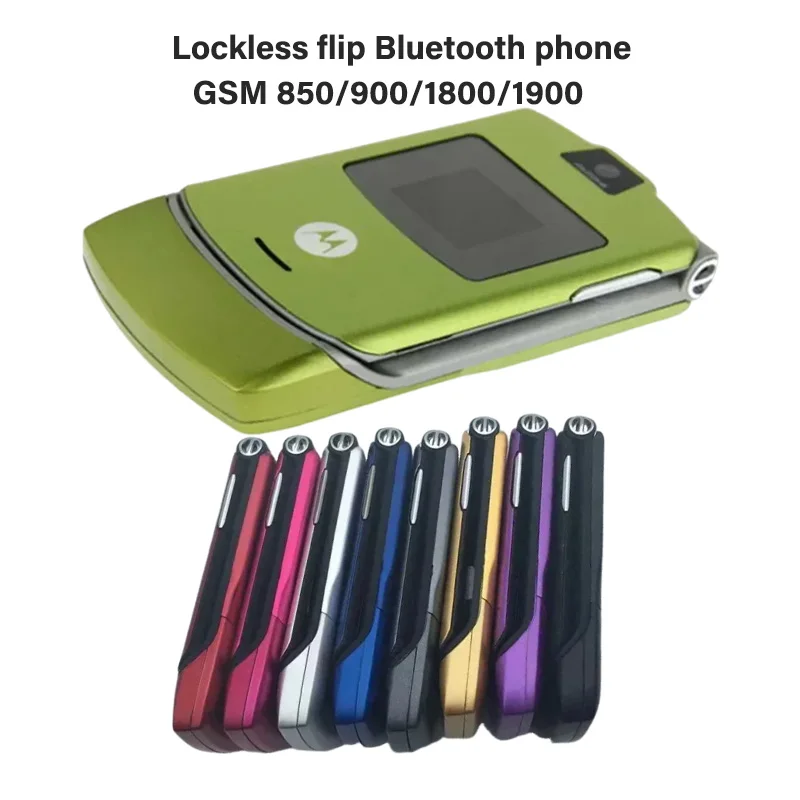 Sbloccato Flip Bluetooth Cellulare Gsm 850/900/1800/1900 Adatto Per Motorola V3 Satellite Phone New Mobile Era Smart New Life