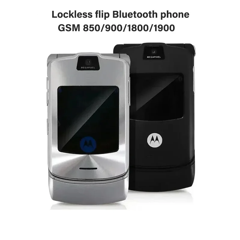 Sbloccato Flip Bluetooth Cellulare Gsm 850/900/1800/1900 Adatto Per Motorola V3 Satellite Phone New Mobile Era Smart New Life