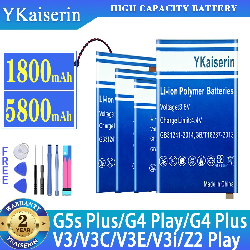 Batteria Fb55 Ga40 Gk40 Hg30 Kr40 Per Motorola Moto G4 G5S Plus/One Action Vision/V3 V3C V3E V3I/Z2 Play/Droid Turbo 2 Bateria