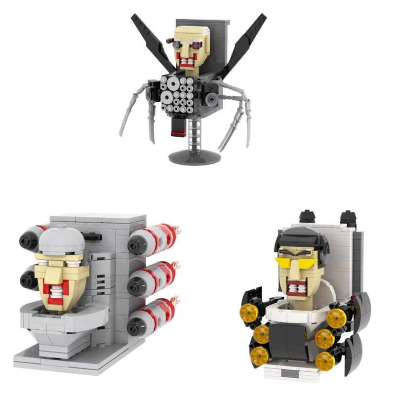 Katana Skibidi Toilet Gold Clock Titan Drill Man Building Blocks The Audio Man And Camera Titan Man Rose Gold Per Regali Per Bambini
