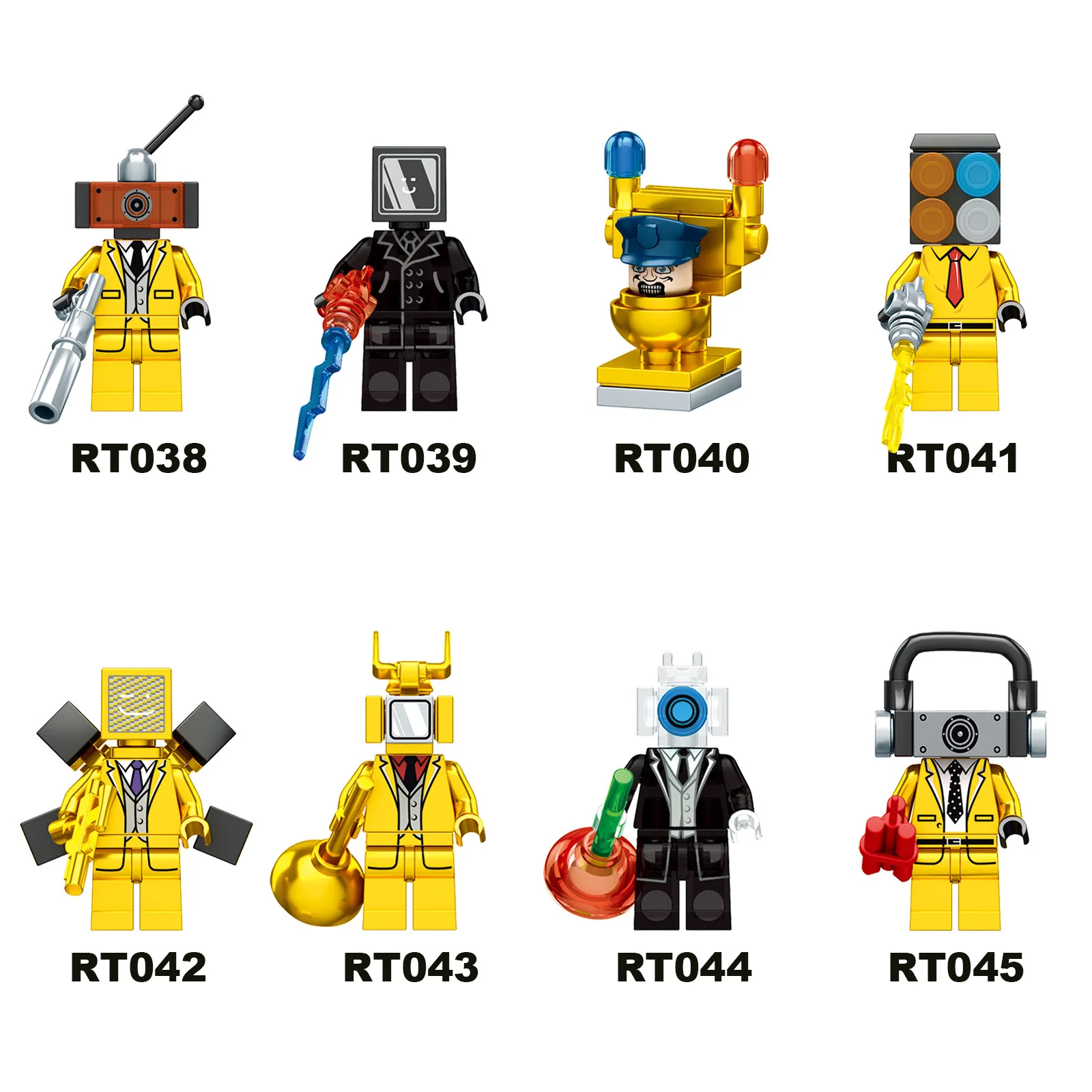 Nuovo Mini Skibidi Toilet Figure Anime Block Toys Tvman Plus Titan Cameraman Speakerman Bricks Model Toy For Kid Regali Di Compleanno