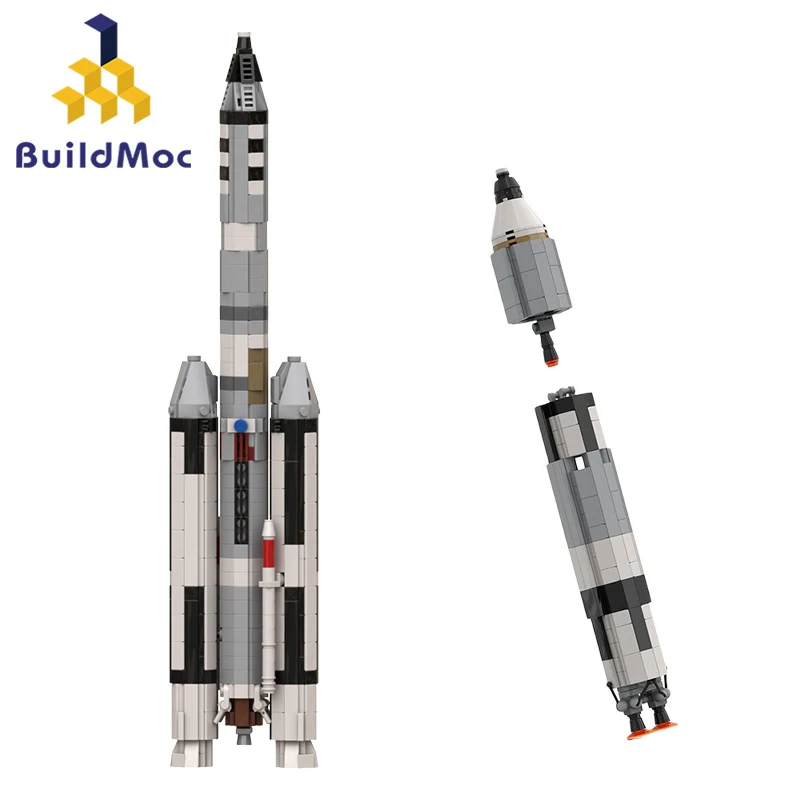 Buildmoc Aerospaziale Space Series 1:110 Titan Iiic Gemini Rocket Building Blocks Kit Saturn V Veicolo Di Esplorazione Giocattoli Regali Per Bambini