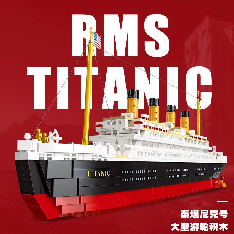Nuovo 92026 1059Pcs Movie Titanic Large Cruise Boat Ship Steamship Model Bricks Building Blocks Giocattoli Fai Da Te Regali Per Bambini 10294 1881