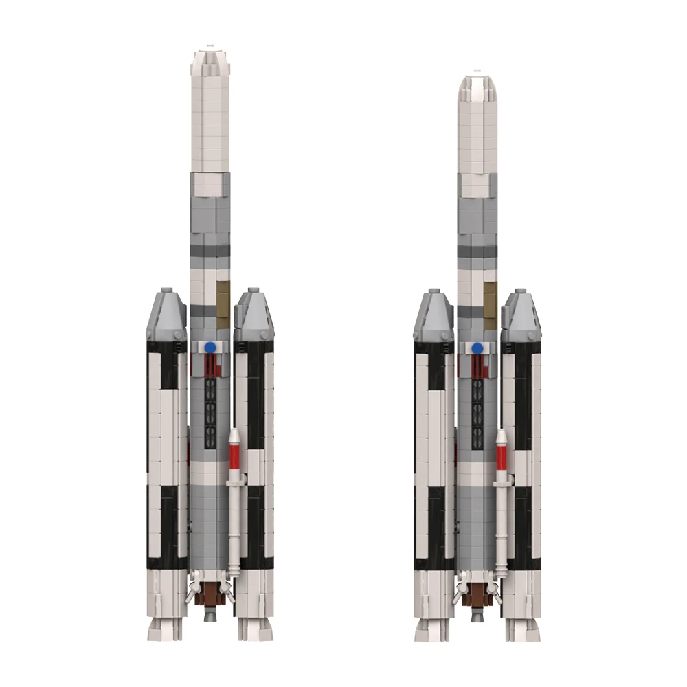 Moc Aerospace Rocket Launch 1:110 Titaned Iiic Gemini Building Blocks Kit Saturn V Scale Herculesed- Five Model Toys Regali Per Bambini