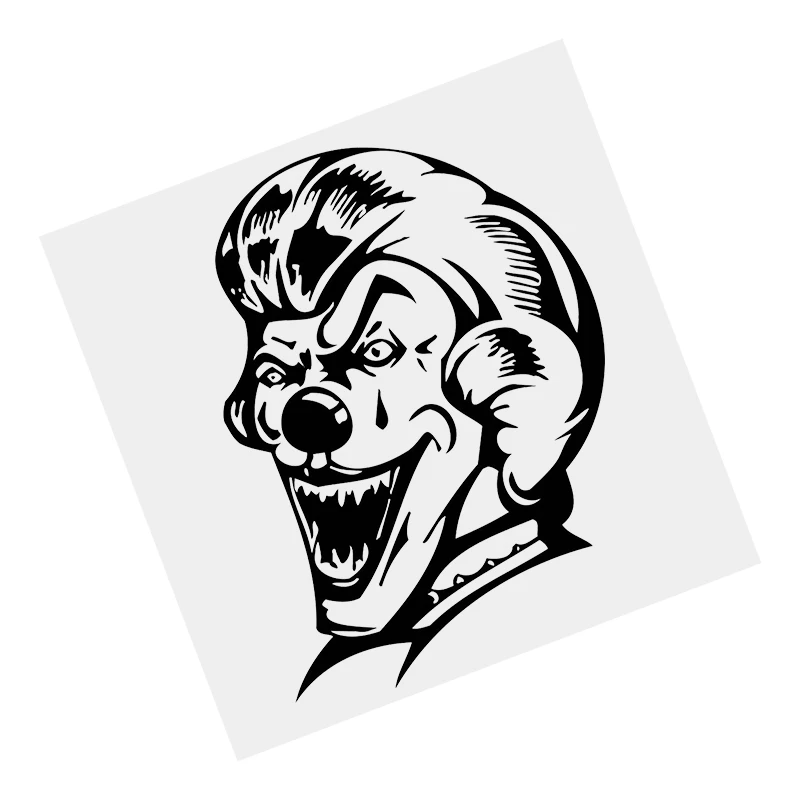 11776 # Clown Jester V76 Adesivo Per Auto Autoadesivo Decalcomania In Vinile Nero Impermeabile Per Paraurti Moto Sfondo Trasparente