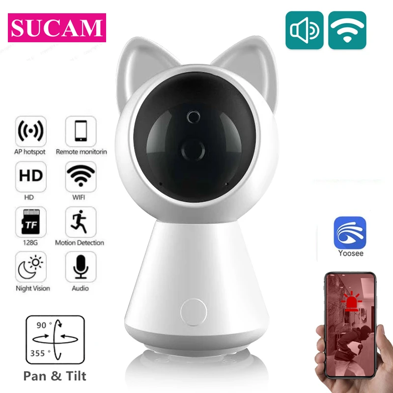 2Mp Yoosee Wireless Mini Baby Camera 1080P Indoor Home Security Two Way Audio Motion Detection Wifi Telecamera Cctv A Infrarossi