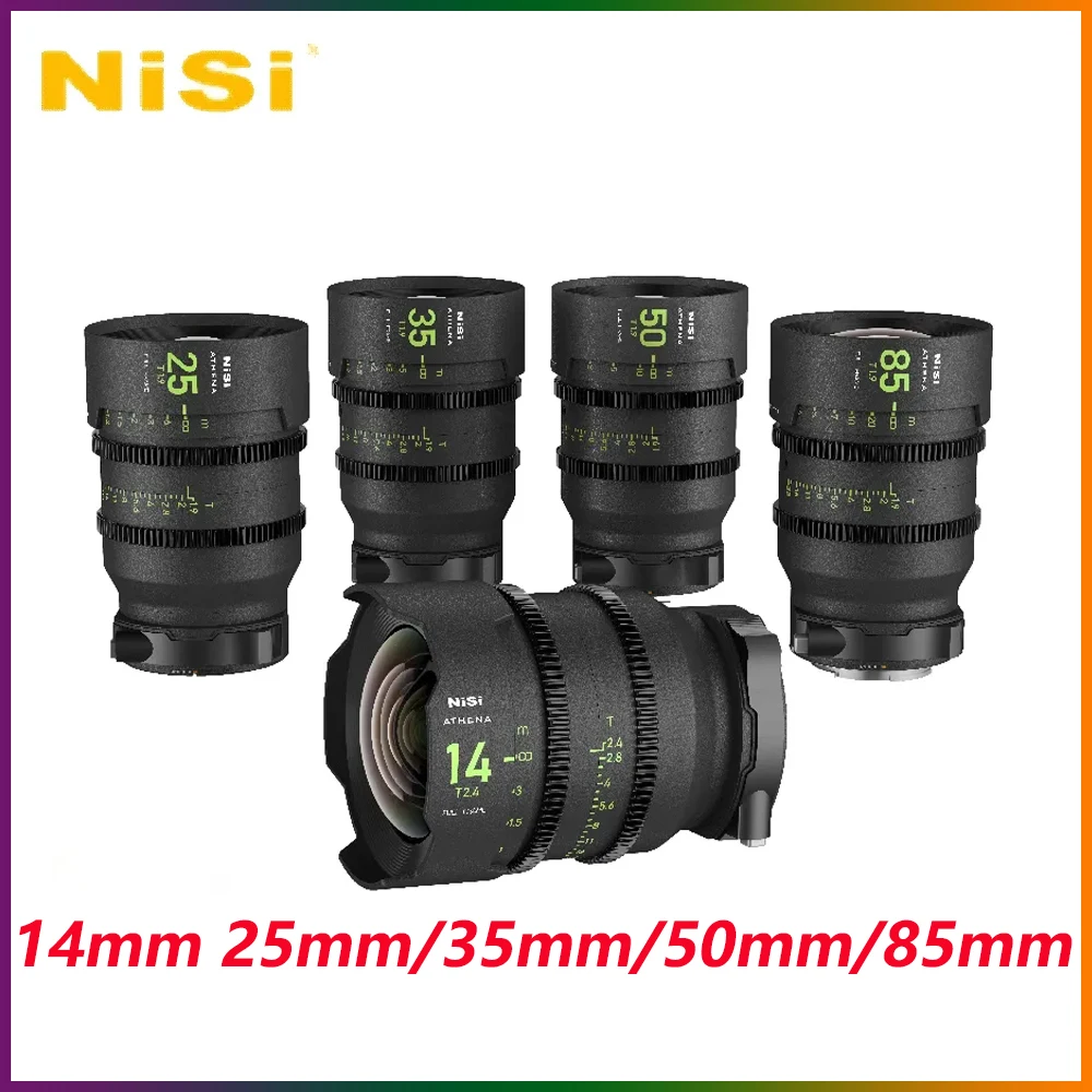Nisi 14Mm T2.4 25Mm/35Mm/50Mm/85Mm T1.9 Obiettivo Cinematografico Grandangolare Per Arri Pl Canon Rf Sony E Mount Camera