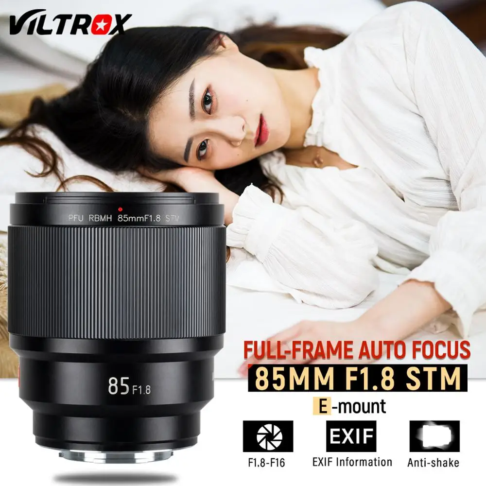 Viltrox 85Mm F1.8 Stm Messa A Fuoco Automatica Obiettivo A Fuoco Fisso F1.8 Obiettivo Full Frame Per Fotocamera Sony E Mount A9 A7Iii A7Riii A7Sii A65