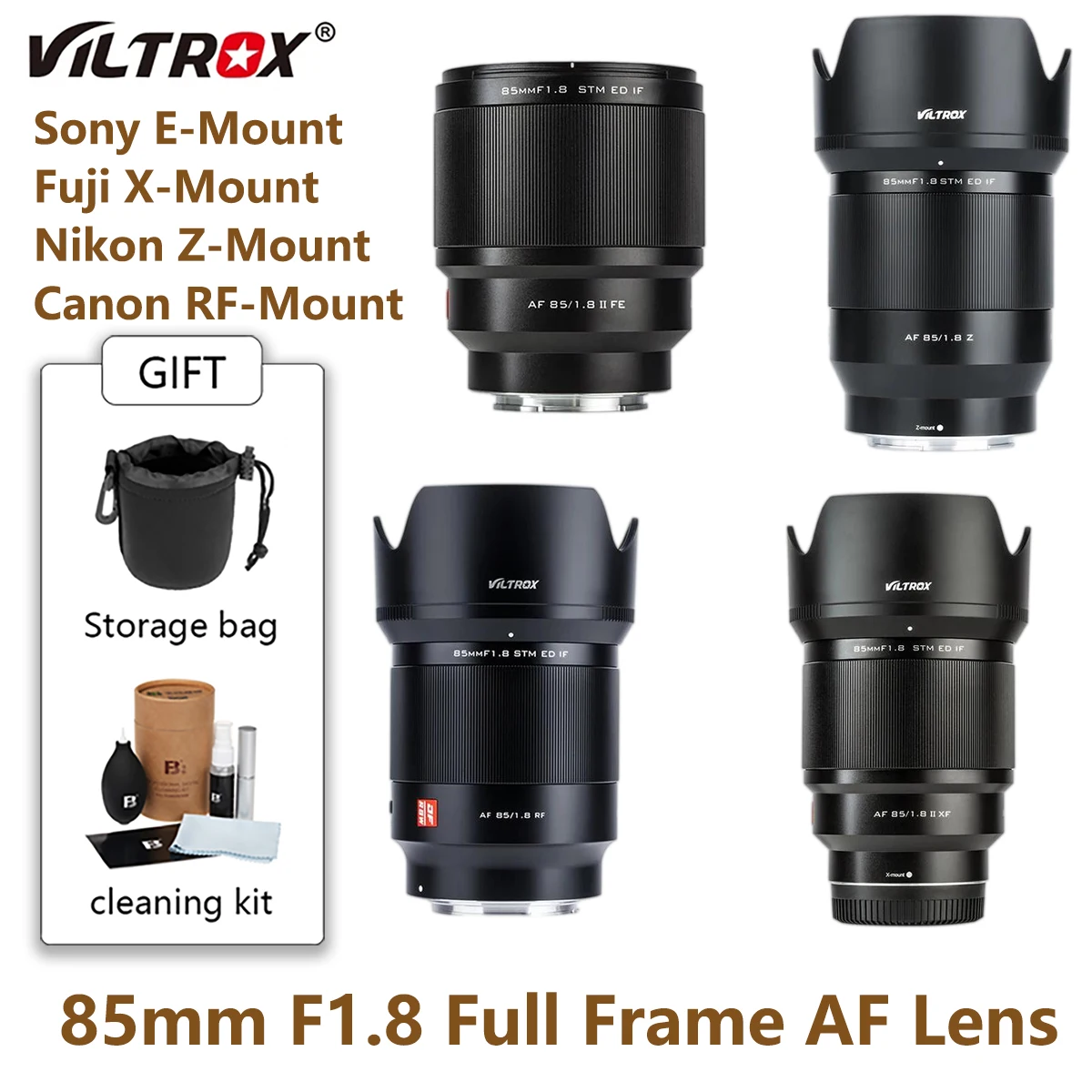 Viltrox 85Mm Ii F1.8 Nikon Z Fuji X Sony E Lens Full Frame Portrait Auto Focus Lens Per Fujifilm X Nikon Lens Mount Camera Lense