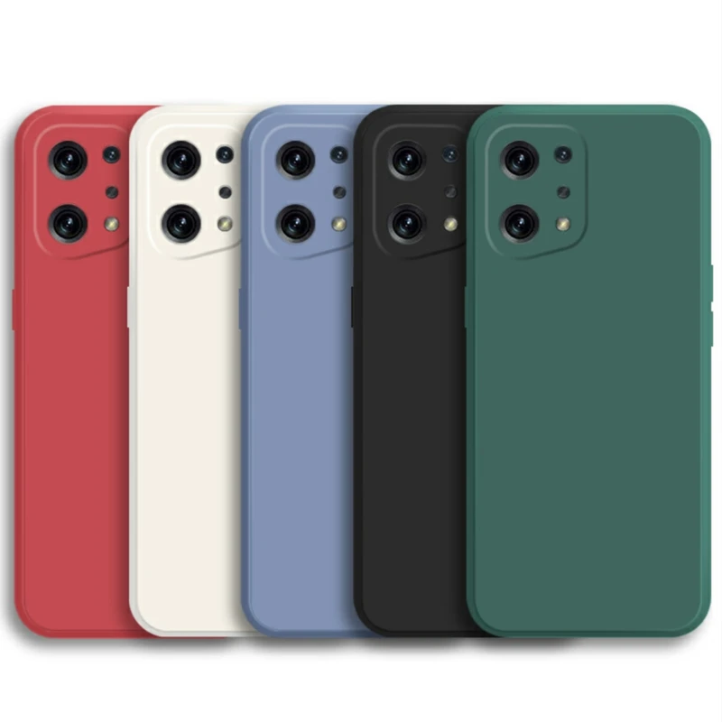 Per Oppo Trova X5 Pro Custodia Per Oppo Trova X5 Pro X5 Lite Cover Paraurti Originale In Silicone Liquido Tpu Per Oppo Trova X5 Pro