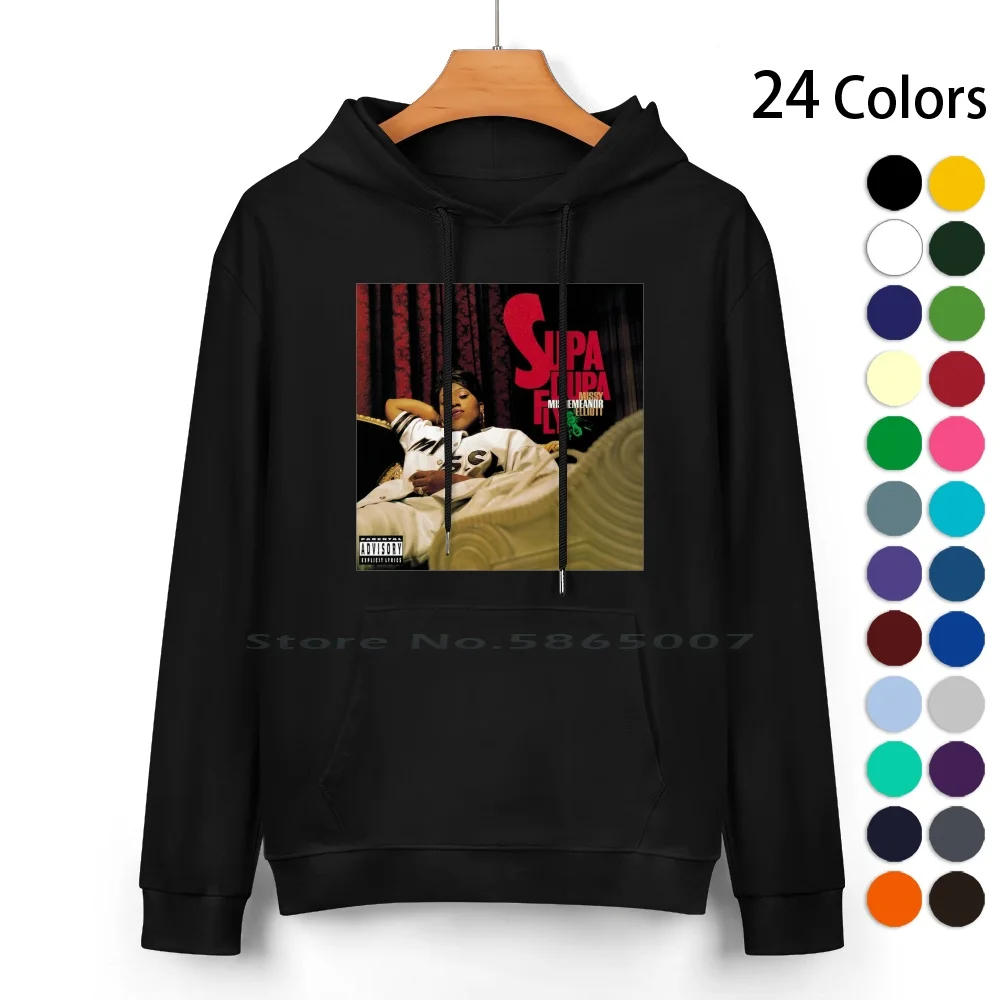 Missy Elliott-Supa Dupa Fly Felpa Con Cappuccio In Puro Cotone Maglione 24 Colori Missy Elliott Supa Dupa Fly Under Construction Così Addictive