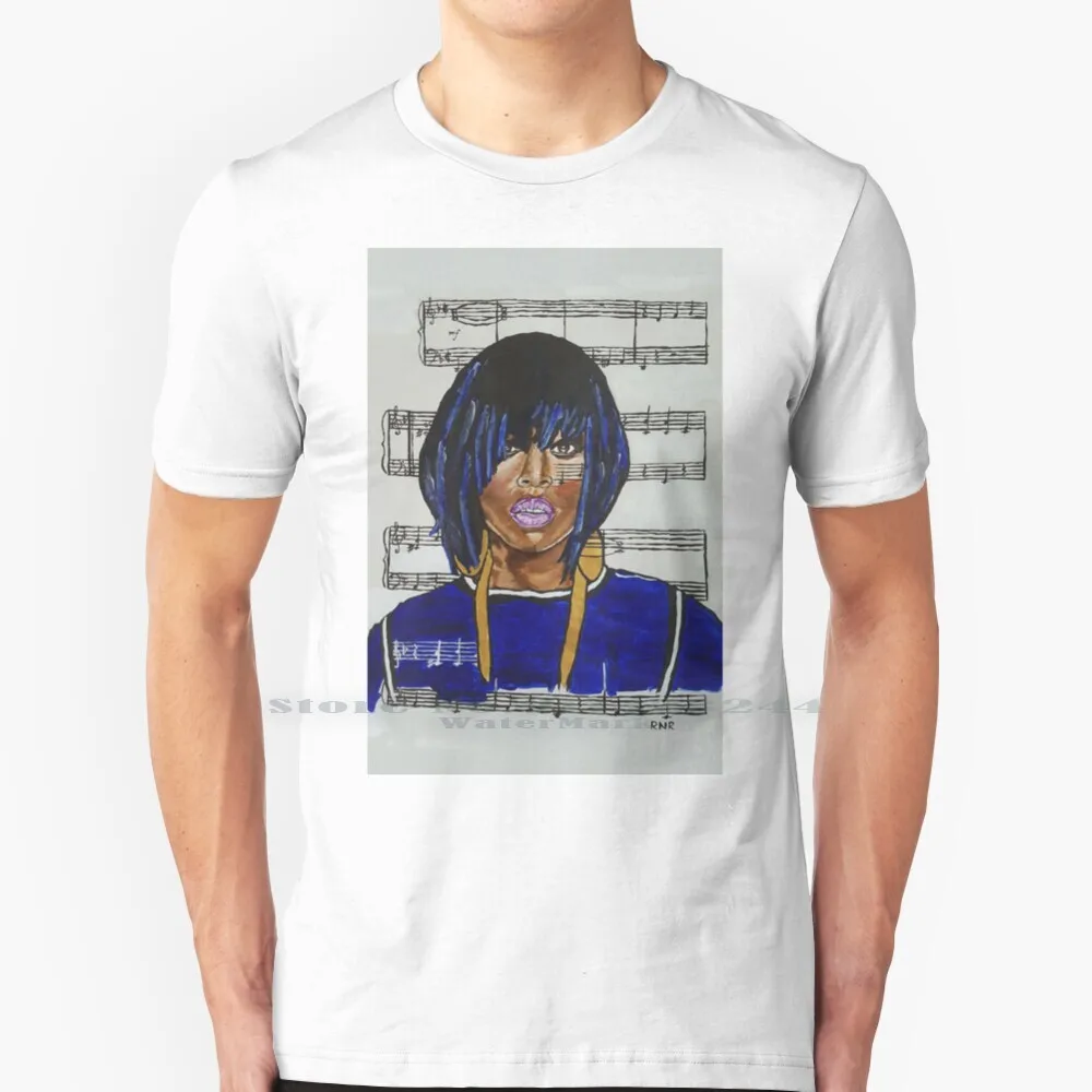 Missy Elliott T Shirt Cotton 6Xl Missy Elliott Misdemanor Hip Hop Rap Hip Hop Music Black Woman Dark Blue Brown Gold Sheet