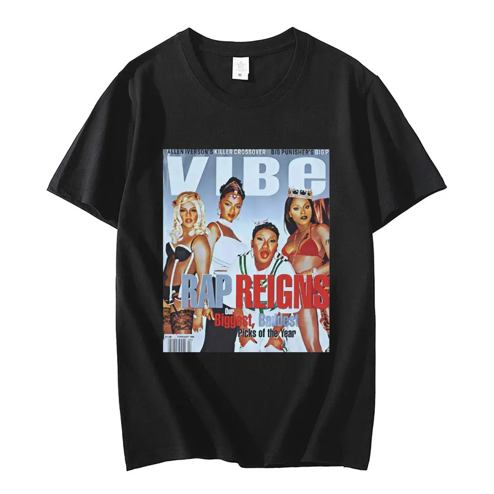 Lauryn Hill Missy Elliott Foxy Brown Vibe Cover T Shirt Uomo Donna Hip Hop Magliette A Maniche Corte Moda High Street T-Shirt Top