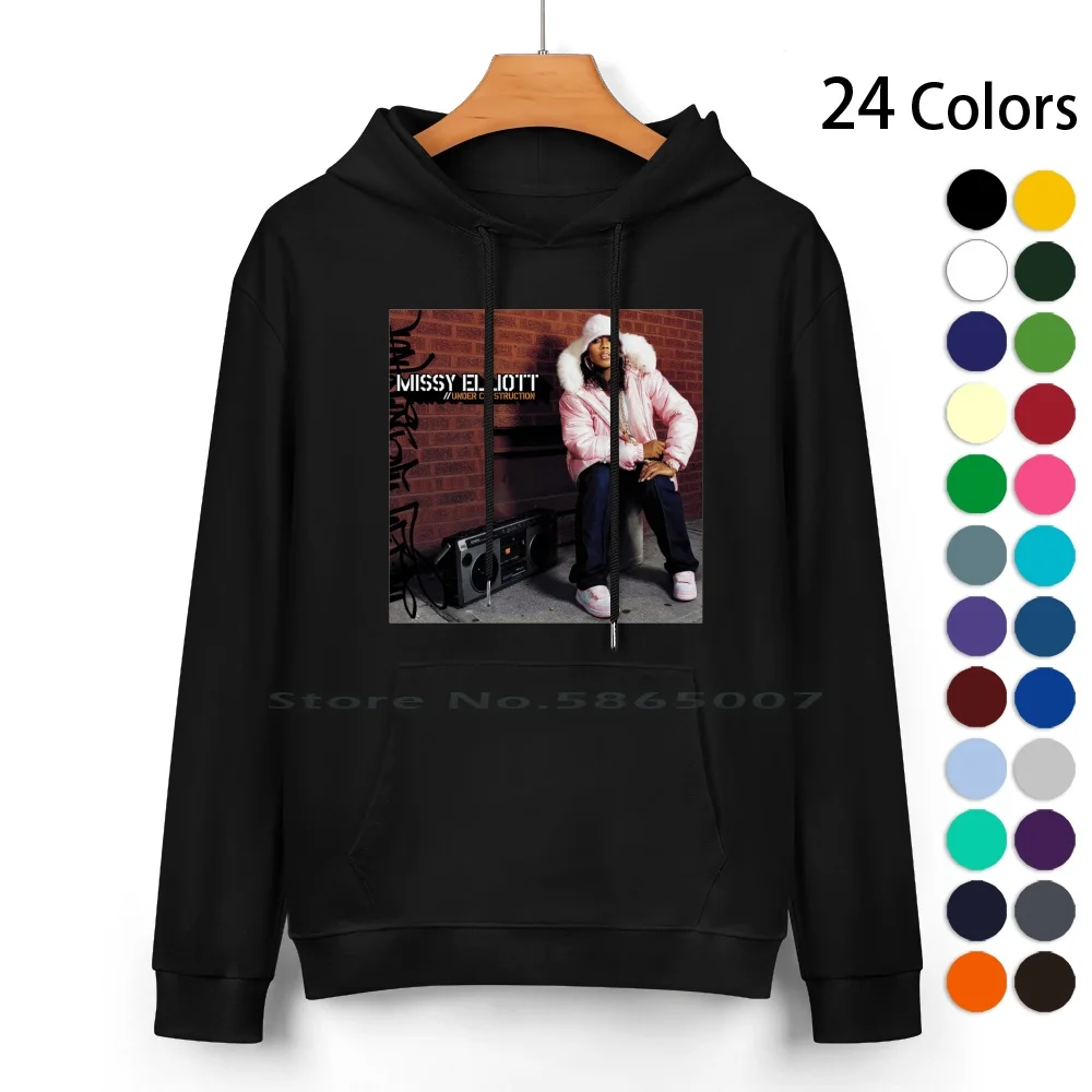 Missy Elliott-Under Construction Felpa Con Cappuccio In Puro Cotone 24 Colori Missy Elliott Supa Dupa Fly Under Construction So