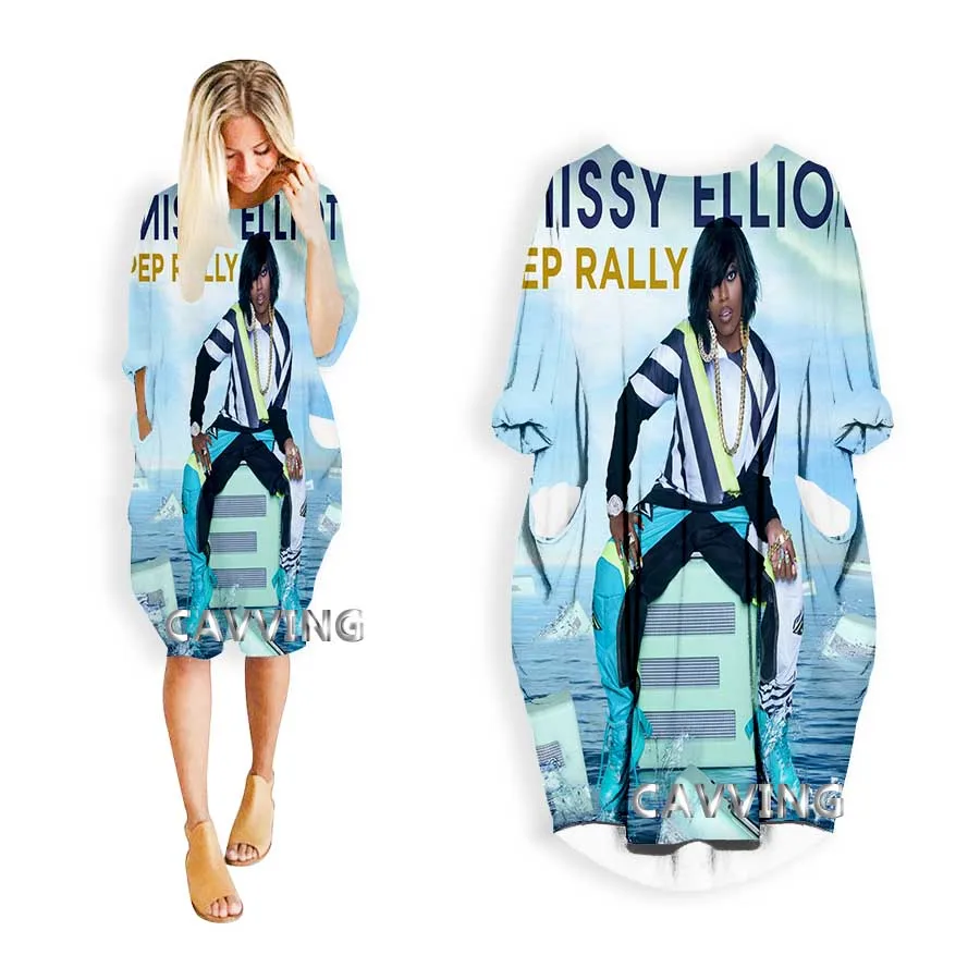 Cavving 3D Print Missy Elliott Fashion Funny Shirt Suit Harajuku Top Us Taglie Donna Gonne Abiti A Maniche Lunghe