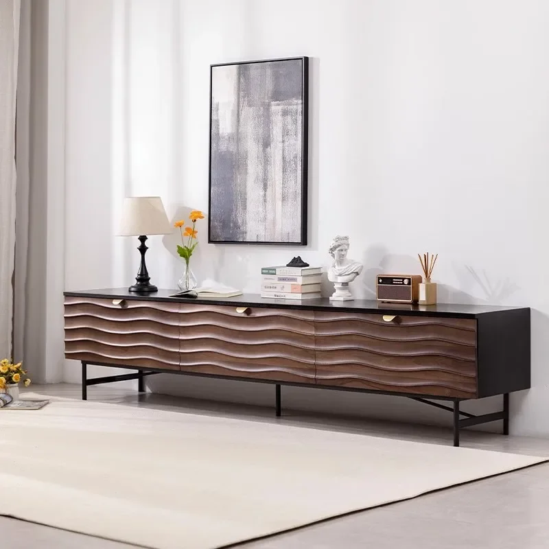 Nordic Floor Retro Tv Stand Mount Legno Massello Piedistallo Nero Tv Stand Design Fernseher Schrank Mobili Soggiorno Yq50Ts