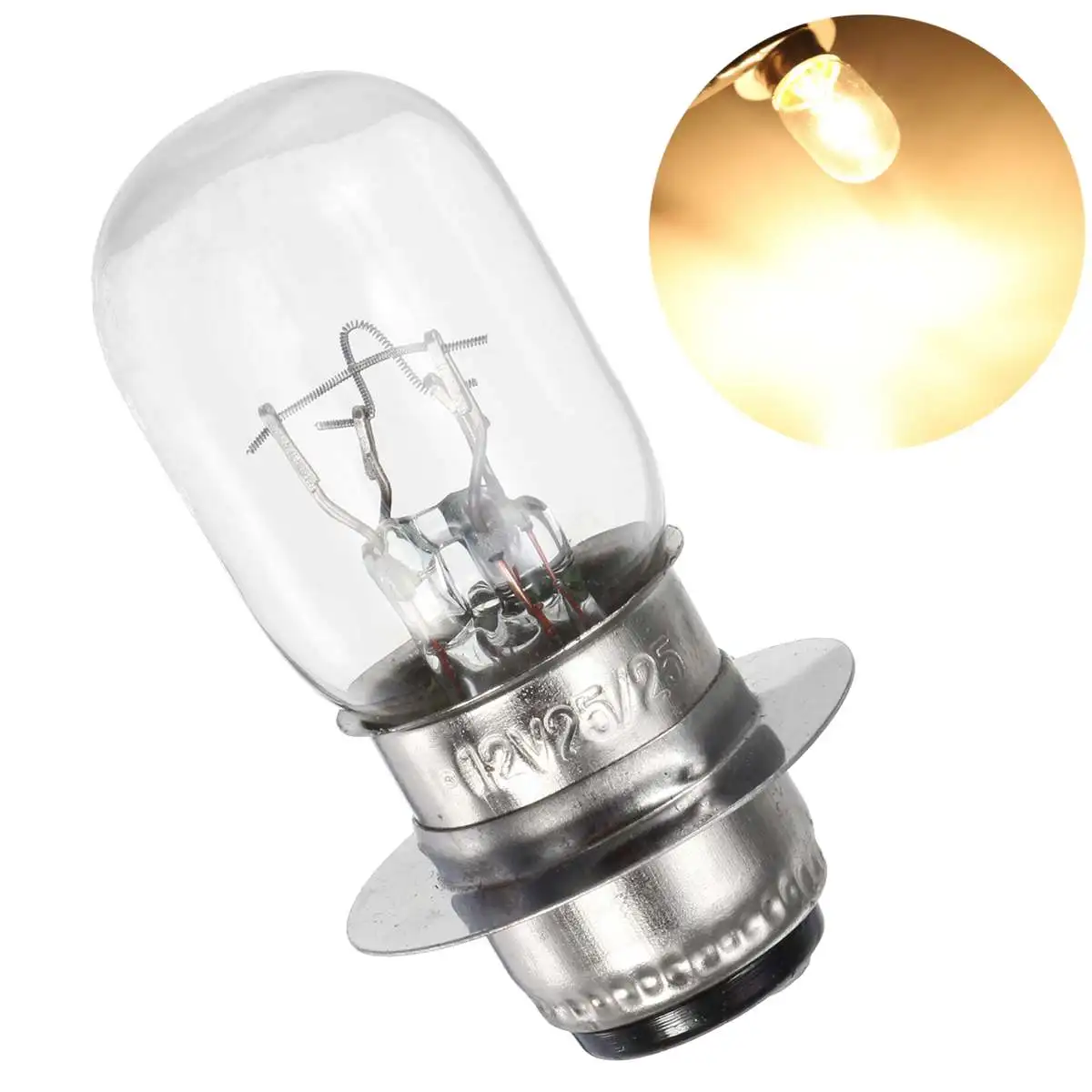 12V 25/25W Moto Quad Proiettore Faro Anteriore Lampada Lampadina Px15D P15D T19 P15D-25-1 450/450Lm