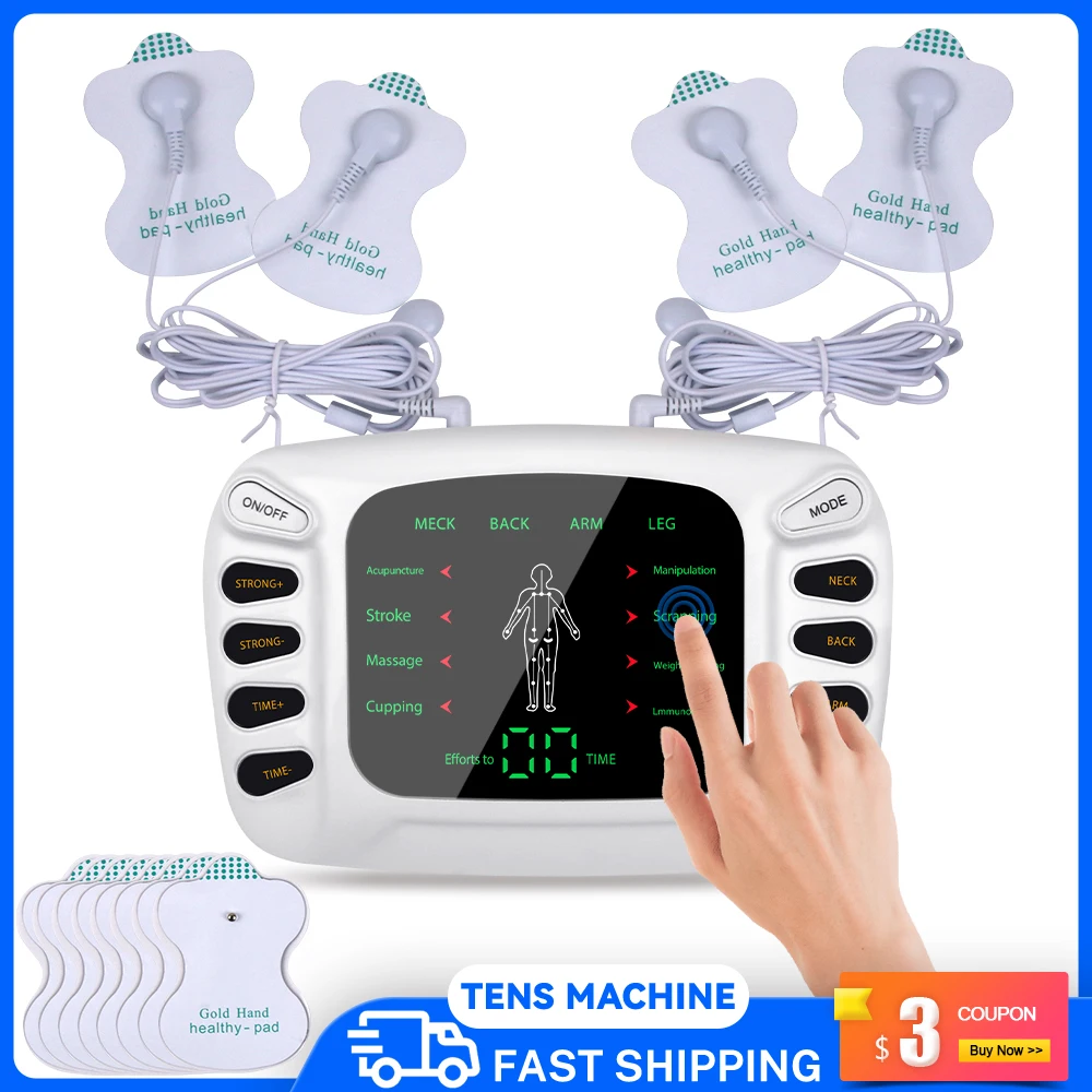 Stimolatore Muscolare Compex Elettrico Ems Impulso Agopuntura Fisioterapia Digitale Decine Massaggiatore Macchina Per Il Miglior Cuscinetto Antidolori