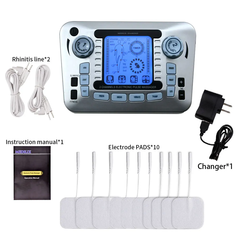 Elettrostimolatore Fisioterapia Tens Machines Eletric Compex Stimolatore Muscolare Ems Pulse Agopuntura Miglior Massaggiatore Per Cuscinetti Per Il Co