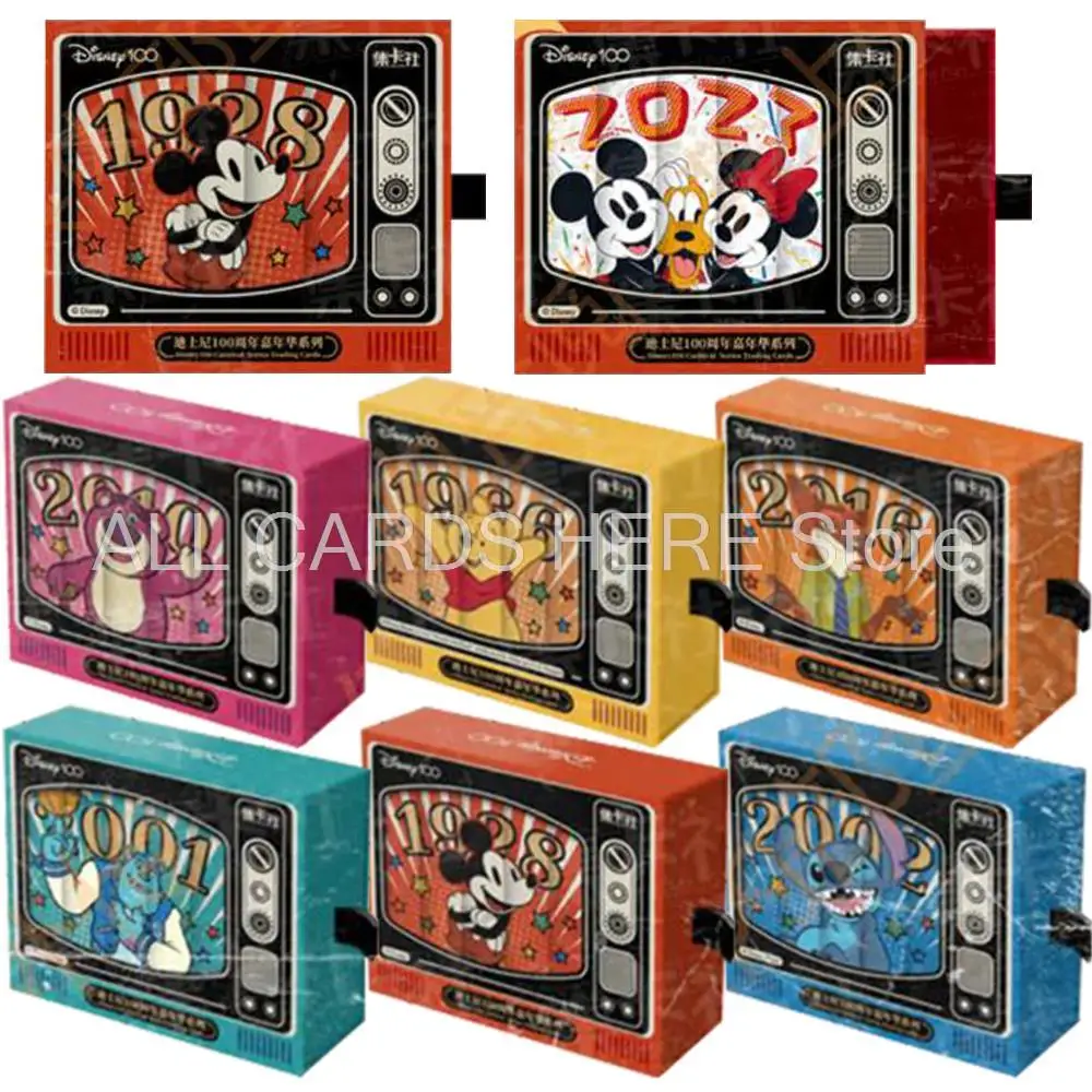 Originale Disney 100 Carvinal Series Trading Card Bambino Mickey Friends Zootopia Stitch Strawberry Bear Cartoon Anime Limited Card