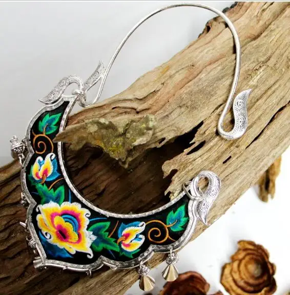 Stile Nazionale, Nuova Collana, Accessori Da Ballo, Miao, Collana In Argento, Collana Con Ricamo