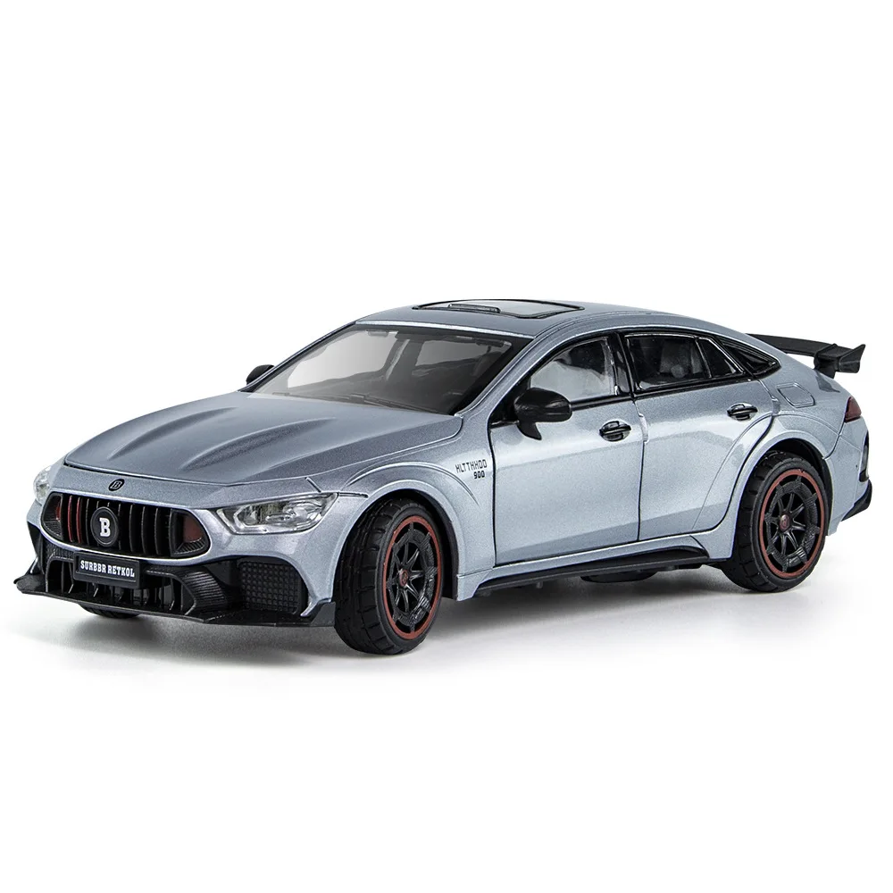 1:24 Scala Brabus Rocket 900 Amg Gt3 Diecast Toy Vehicle Model Car Pull Back Sound Doors Collezione Apribile Regalo Kid