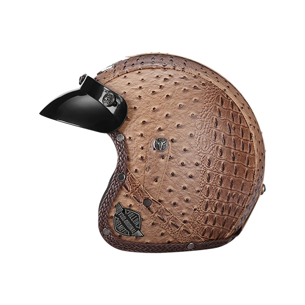 Ece Dot Approved Jyt Retro Motorcycle 3/4 Face Helmet Racing Safety Retro Scooter Riding Jet Cruiser Casque Casco Moto Unisex