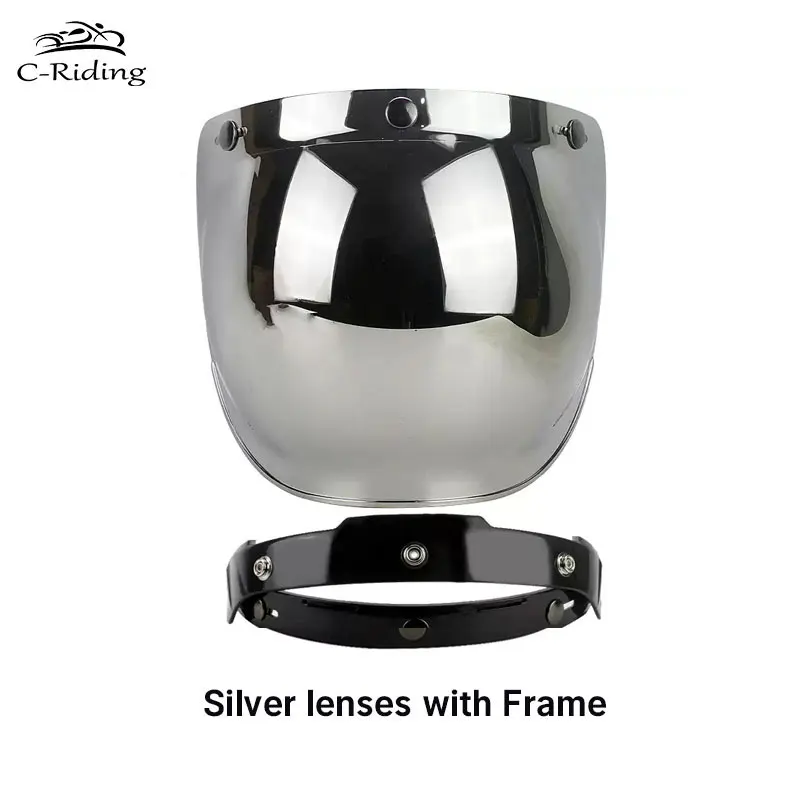 Jet Casco Visiera Casco Moto Visiera A Bolle Casco Moto Visiera Lente Capacete Bubble Shield Caschi Moto Bubble Lenes