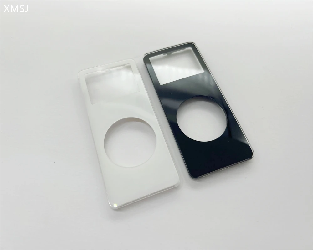 Finestra Dell'Obiettivo Della Copertura Della Cassa Dell'Alloggiamento Della Piastra Frontale In Plastica Bianca E Nera Per Ipod Nano 1St Nano 1 1Gb 2