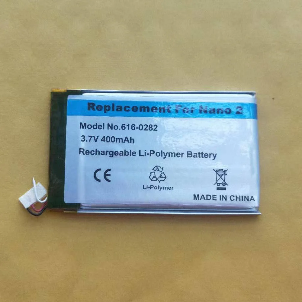 10 Pz/Lotto Nuovissimo 3.7V Batteria Di Ricambio 330Mah Batteria Agli Ioni Di Litio Per Ipod Nano 2 2G 2Nd Gen Mp3