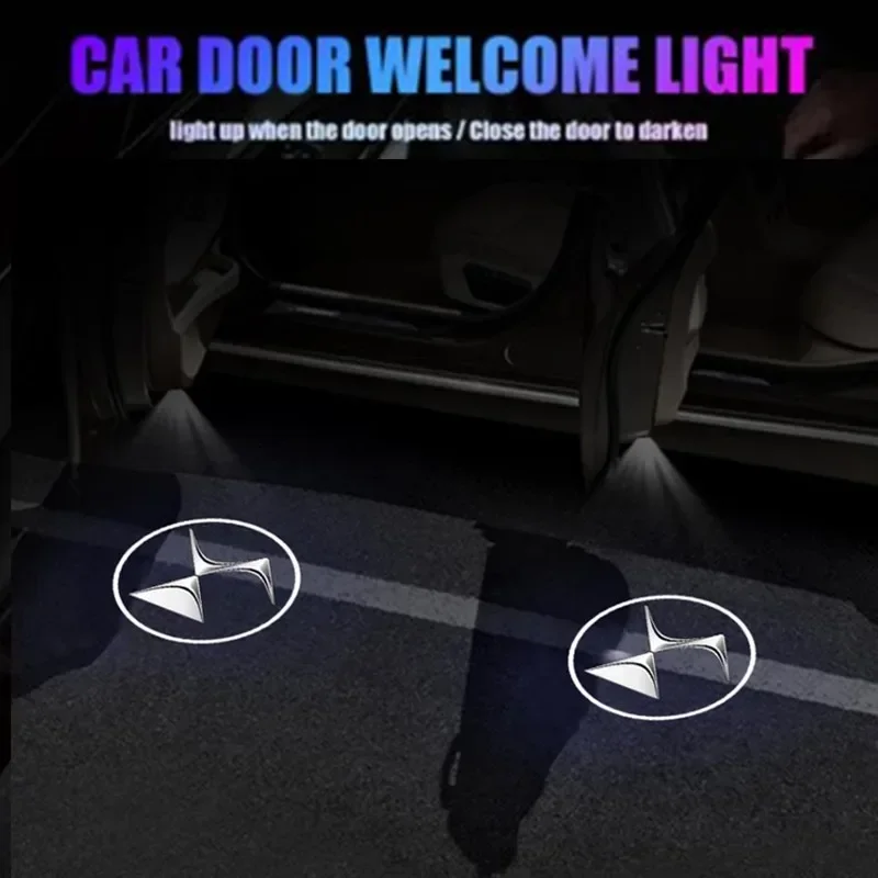 2Pcs Wireless Car Door Led Welcome Laser Projector Logo Shadow Light Ds Logo Per Ds 2 3 4 5 6 7 Ds2 Ds3 Ds4 Ds5 Ds6 Ds7