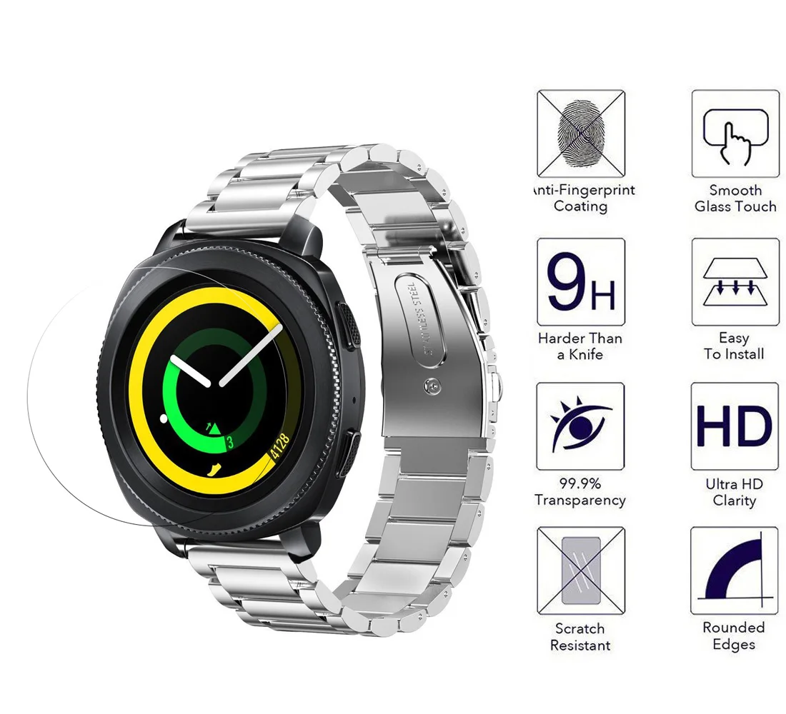 Pellicola Proteggi Schermo In Vetro Temperato Per Accessori Smartwatch Samsung Gear Sport S4