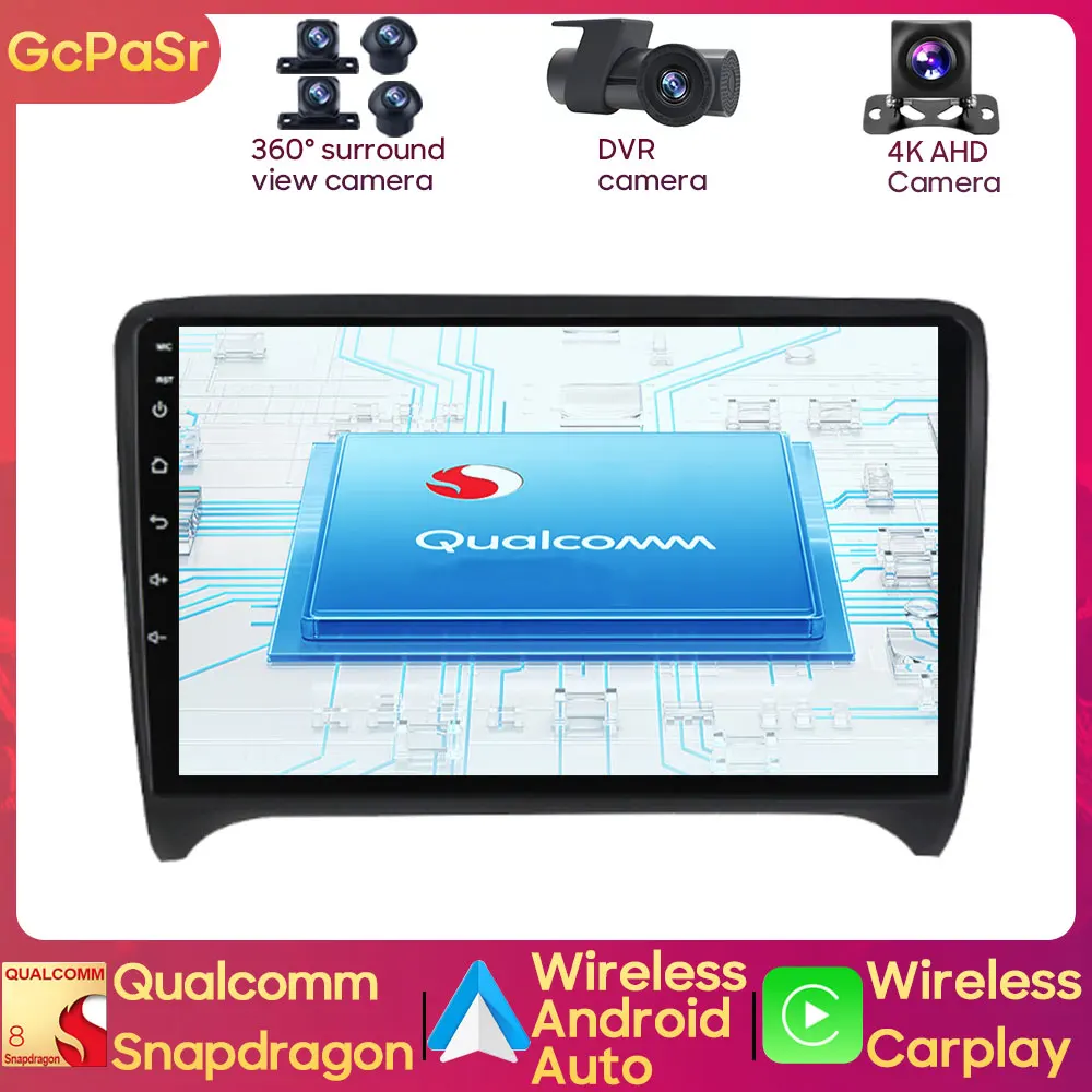 Qualcomm Snapdragon Car Radio Video Multimedia Player Per Audi Tt Mk2 2006 2007 - 2014 Navigazione Android Gps Audio Autoradio 4G
