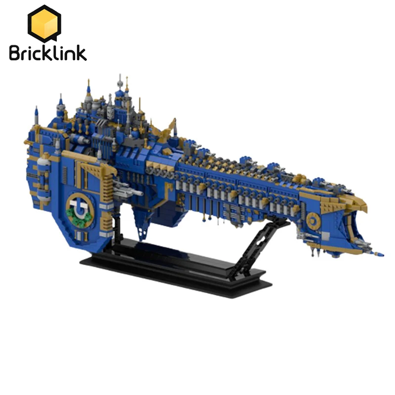 Bricklink 4906Pcs Space Game Warhammer 40K Macragge Honor Gloriana Class Battleship Set Building Blocks Giocattoli Regalo Di Natale