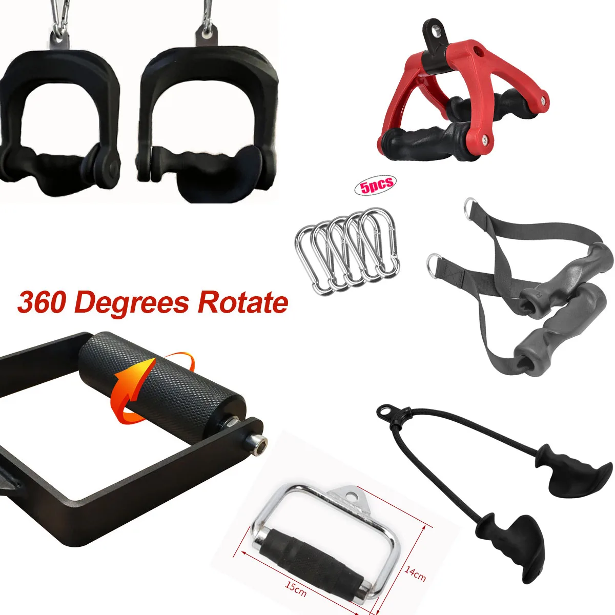Fitness Lat Pull Down Bar D-Handle Grip Pulley Cable Machine Attachments Palestra Sollevamento Pesi Corda Maniglia Attrezzatura Per L'Allenamento Del 