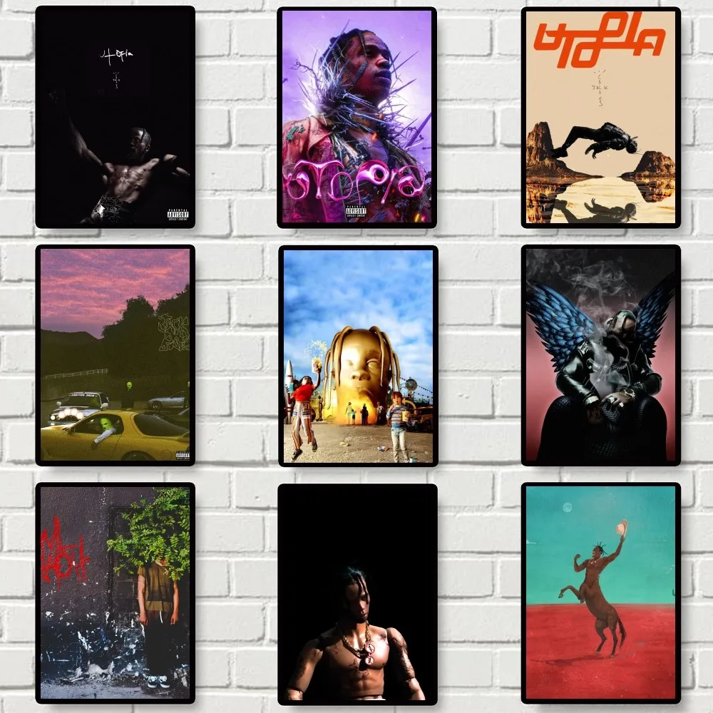 Travis Scott Utopia Rapper Poster Gallery Stampe Pittura Wall Canvas Pictures Living Room Sticker