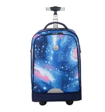 Bambini Trolley Borsa Zaino Trolley Da Viaggio Zaino Per Gli Adolescenti 20 Pollici Sacchetto Di Scuola Con Ruote Zaino Per I Bambini