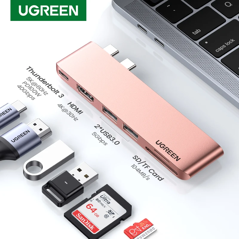 Ugreen Usb C Hub Per Macbook Pro Air Usb Tipo C Hdmi Per Macbook Pro Air Adattatore Thunderbolt 3 Dock Usb C 3.1 Hub Usb