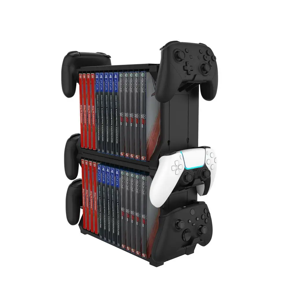 Forps5 Ps4 Console/Xboxseries Universal Games Discs Storage Rack Game Storage Tower Game Disc Rack Controller Organizer