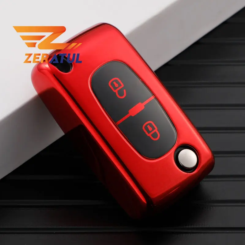 Tpu Car Flip Key Case Fob Cover Shell Fob Per Peugeot 206 308 307 408 3008 5008 Per Citroen C2 C3 C4 C5 Ds3 Ds4 Picasso Xsara