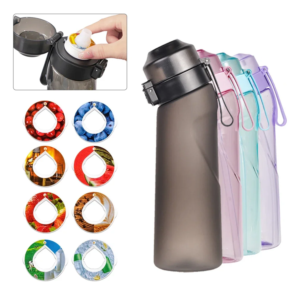 Sport Air Water Bottle Trendy 650Ml Starter Up Set Bottiglie Per Bere Con Cialde Aromatizzate Profumate Per Aromatizzare 0 Zucchero 0 Calorie