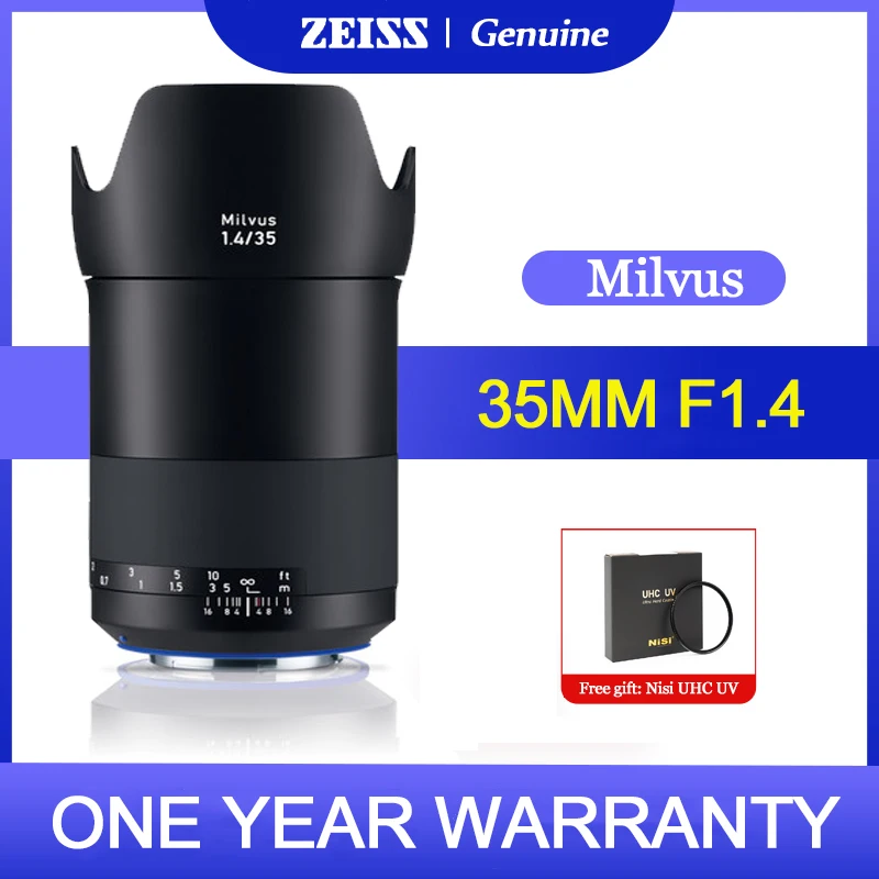 Zeiss Milvus 35Mm F1.4 Ze Obiettivo Full-Frame Per Fotocamera Canon Ef Nikon F Slr Come 5D Sl3 T7 D750 D810 D3X D610 Df Z Cam E2-F6 F8 S6