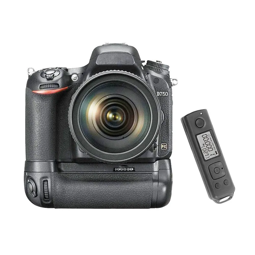 Nuovo Arrivo Meike Mk Dr750 2.4G Telecomando Senza Fili Presa Della Batteria Per Nikon D750 + Trasporto Batteria Caddy